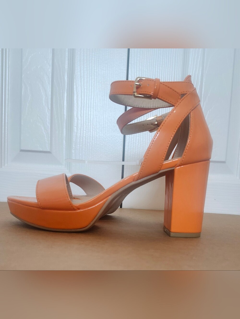CL by Chinese Laundry-GASP Orange Heeled Sandals New Without Box
